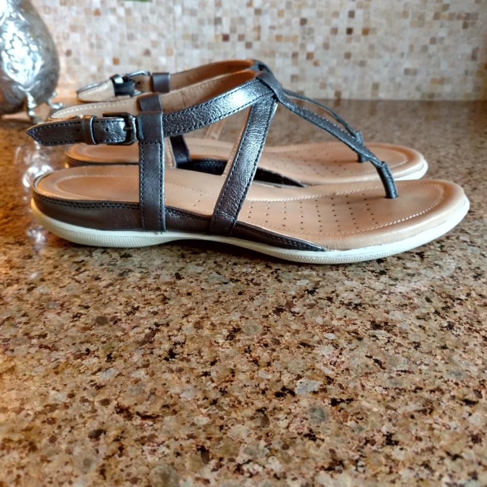Ecco EU 39 Pewter Sandal